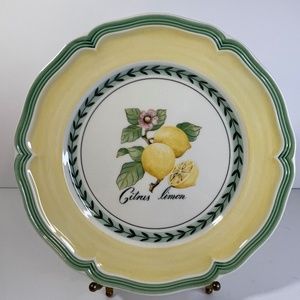 Villeroy & Boch French Garden Valence Limon Citrus 8” Scalloped Edge Plate